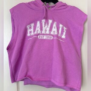 Pink Cropped Athletic Top Sleeveless